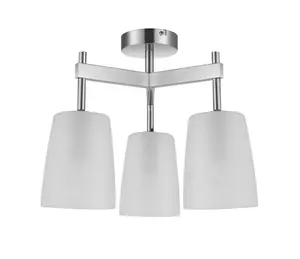 Quadryx Satin nickel effect 3 Light Spotlight