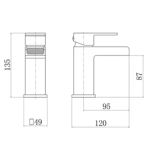 Rinse Bathrooms Modern Bathroom Waterfall Mono Basin Mixer Tap Chrome