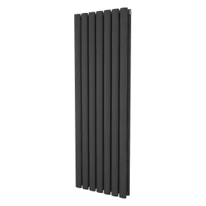 Agadon Neo Duplex Designer Radiator 1200 x 410 mm Textured Anthracite - 2925 BTU - 10 Years Guarantee