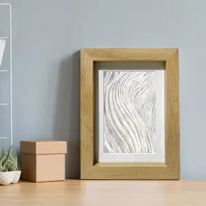 Matt Oak effect Plain Single Picture frame (H)20.6cm x (W)15.6cm