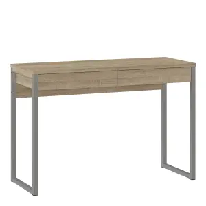 Mali Matt oak effect 2 drawer Desk (H)765mm (W)1016mm (D)400mm