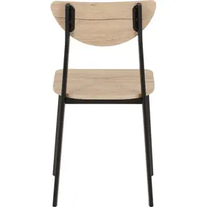 Corrinne Dining Chair (Set of 2) Black/Oak