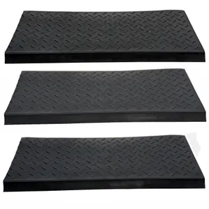 Stair Treads Rubber Matting Non Slip 3 Steps Staircase Cover Diamond Pattern