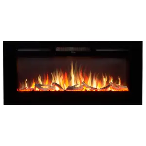 Adam Orlando Inset / Wall Mounted Electric Fire, 42 Inch