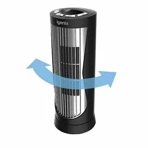 Igenix DF0022 Digital Mini Tower Fan, Oscillating, 12 Inch, Black