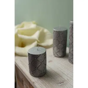 Pillar Candle 10cm H x 7cm W x 7cm D