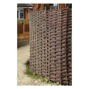 Willow Hurdle Fence Panel Bunch Weave Coppiced Handwoven 6ft x 6ft