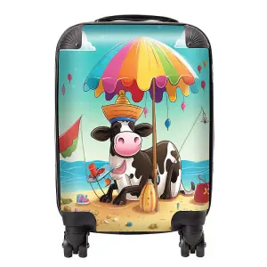 Cow On A Beach Holiday Suitcase - Small