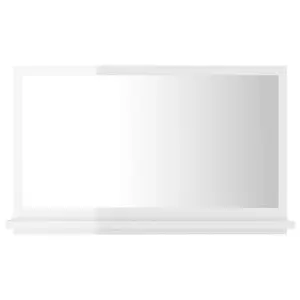 Dorlene Framed Wall Mounted Bathroom Mirror High Gloss White / 60 cm