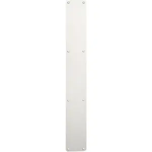 Plain Door Finger Plate 650 x 75mm Bright Stainless Steel Push Plate