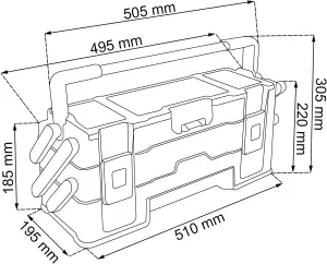 Keter Canti Trio Organizer 3-Layer Cantilever Toolbox