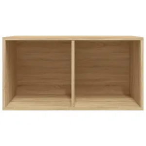 vidaXL Vinyl Storage Box Sonoma Oak 71x34x36 cm Engineered Wood