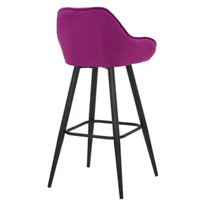 Hennen 76cm Bar Stool Black / Green