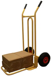 CGV380 Pneumatic Heavy Duty Folding and Fixed Toe Sack Truck with Pneumatic Wheels, 200kg Capacity