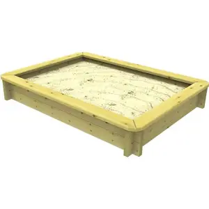 Garden Timber Company Wooden Sandpit 2m x 1m - 295mm Height - 27mm Thick Wall