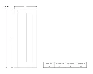 Vertical 2 panel Glazed Oak veneer Internal Door, (H)1981mm (W)762mm (T)35mm