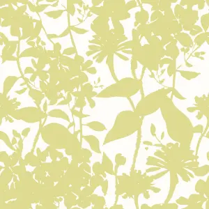 Hoopla Walls Summer Silhouette French Lime Smooth Matt Wallpaper