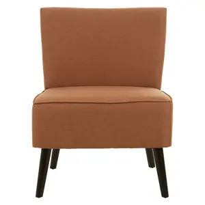 Interiors by Premier Terracotta Fabric Chair, Backrest Outdoor Chair, Space-Saving Office Chair, Easy to Clean Dining Chair