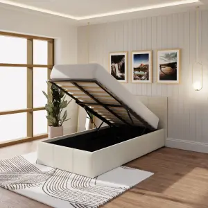 GFW End Lift Ottoman Storage Bed Single Natural