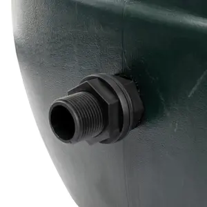 Water butt/rain barrel/strorage tank outlet valve+adaptor/connector.Easy turn flow control,universal male hose connection