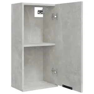 Berkfield Wall-mounted Bathroom Cabinet Concrete Grey 32x20x67 cm