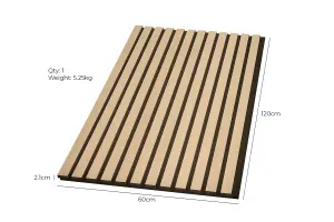 Fuse Acoustic Wooden Wall Panel in Natural Oak, 1.2m x 0.6m