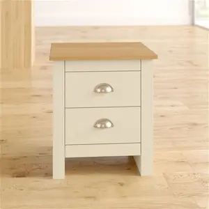 Loretta 2 Drawer Bedside Table Zipcode Design Colour: Cream