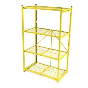 Yellow Rapid Folding Shelving 1515h x 905w x 515d 4 Shelves