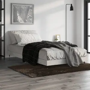 Berkfield Bed Frame Concrete Grey 100x200 cm Engineered Wood