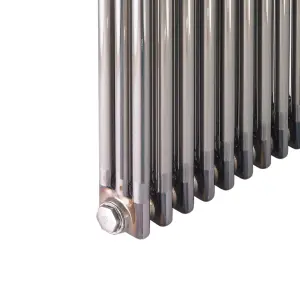 Acova Raw metal 3 Column Radiator, (W)628mm x (H)600mm