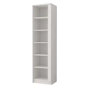 Stylish White Matt Bookcase H1930mm W500mm D400mm - Modern Design for Children's Rooms