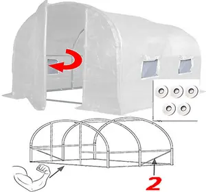 3m x 2m + Hotspot Tape Kit (10' x 7' approx) Pro+ White Poly Tunnel