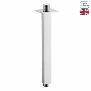 Nes Home 250mm Rectangular Ceiling Shower Arm Chrome