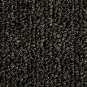 Black Carpet Tiles  For Contract, Office, Shop, Home, 3mm Thick Tufted Loop Pile, 5m² 20 Tiles Per Box