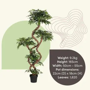 Blooming Artificial - 165cm / 5.5ft Faux Fruticosa Tree Fake Indoor House Plant