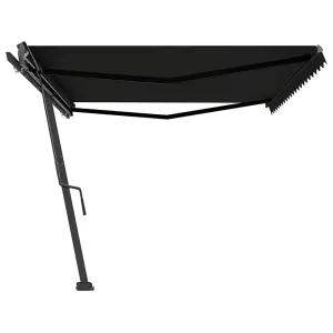 Berkfield Freestanding Manual Retractable Awning 500x300 cm Anthracite