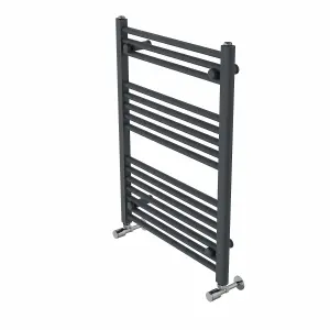 Rinse Straight Bathroom Heated Towel Rail Ladder Radiator Anthracite 800x600mm