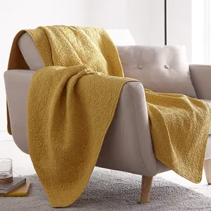 Silentnight Luxury Matalasse Bed Throw -Ochre  150 x 200cm