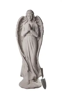 Large Stone Cast Praying Angel Memorial Statue