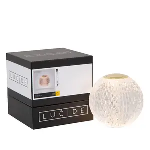 Lucide Cintra Modern Rechargeable Table lamp - Battery 9cm - LED Dim. - 1x1,5W 2700K - 3 StepDim - Transparant