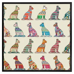 Egyptian cats (Picutre Frame) / 20x20" / White