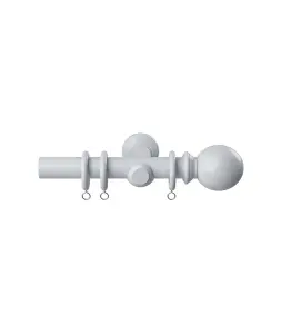 28mm  Woodland Curtain Pole Set - White