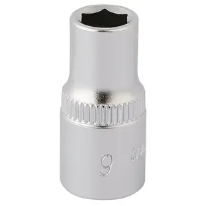 Draper Elora Hexagon Socket, 1/4" Sq. Dr., 6mm 11095