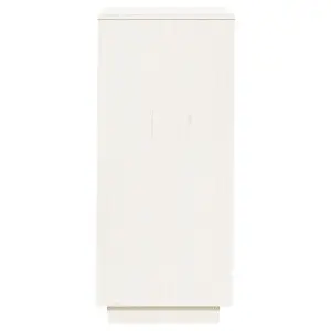 Shoe Cabinet White 35x35x80 cm Solid Wood Pine