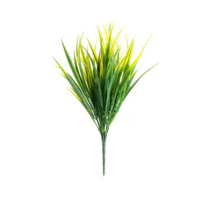 Best Artificial 38cm Yellow Grass Spray for display planters