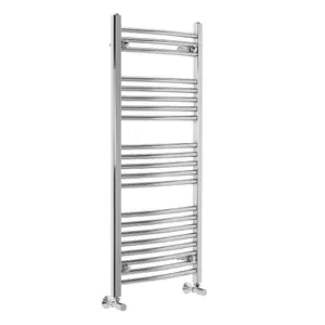 Rinse Curved Bathroom Heated Towel Rail Warmer Radiator Central Heating Chrome - 1150x500mm