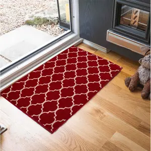 Dawson Door Mat Red / 80cm W x 150cm L