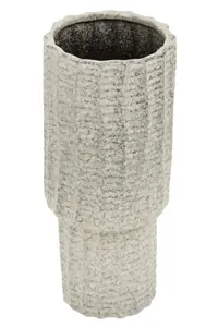 Interiors by Premier Textured Large Vase, Contemporary Design Flower Vase, Tiered Design Modern Vase for a Variety of Decors