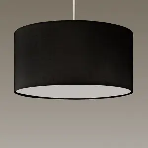 Modern Drum Black Pendant Ceiling Light Shades with Diffuser