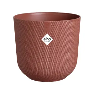 Elho Jazz Round 19cm Tuscan Red Recycled Plastic Plant Pot